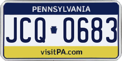 PA license plate JCQ0683