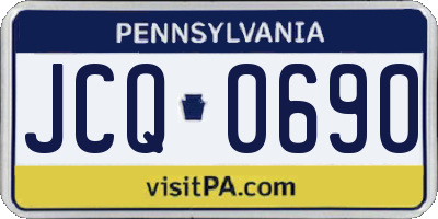 PA license plate JCQ0690
