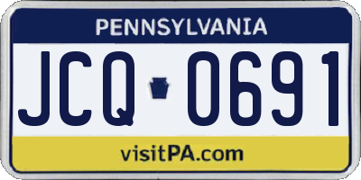 PA license plate JCQ0691