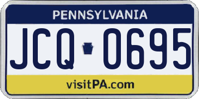 PA license plate JCQ0695