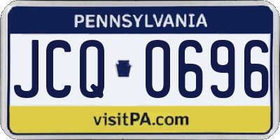 PA license plate JCQ0696