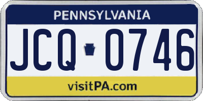 PA license plate JCQ0746