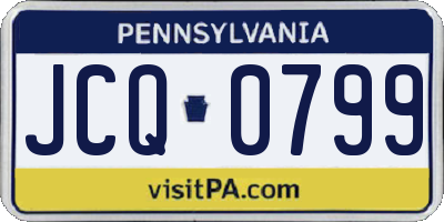 PA license plate JCQ0799
