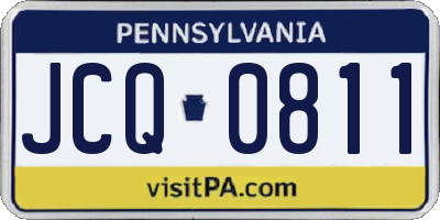 PA license plate JCQ0811