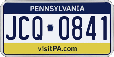 PA license plate JCQ0841