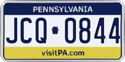 PA license plate JCQ0844