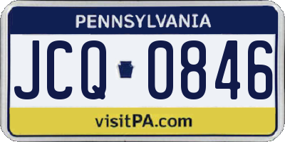 PA license plate JCQ0846