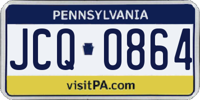 PA license plate JCQ0864