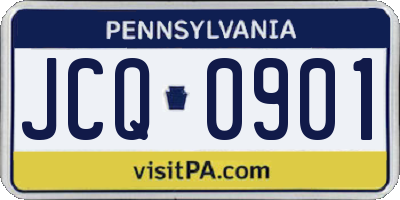 PA license plate JCQ0901