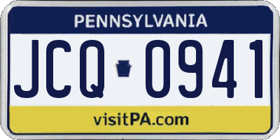 PA license plate JCQ0941