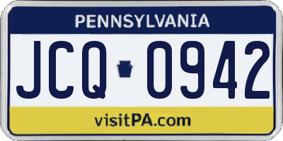 PA license plate JCQ0942