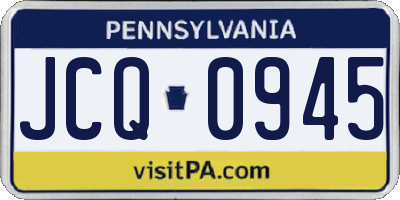 PA license plate JCQ0945