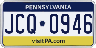 PA license plate JCQ0946