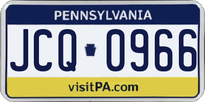 PA license plate JCQ0966