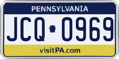 PA license plate JCQ0969