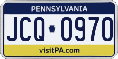 PA license plate JCQ0970