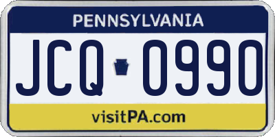 PA license plate JCQ0990