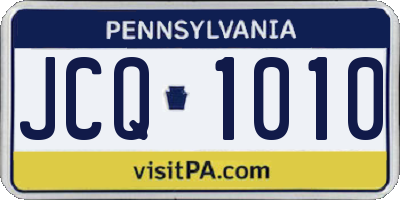 PA license plate JCQ1010