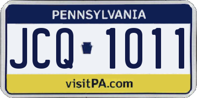 PA license plate JCQ1011