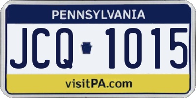 PA license plate JCQ1015