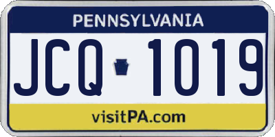 PA license plate JCQ1019