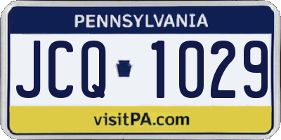 PA license plate JCQ1029