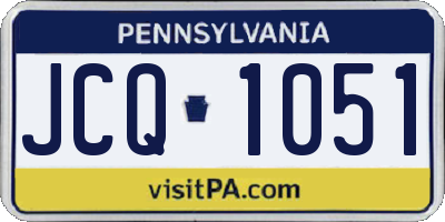 PA license plate JCQ1051