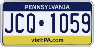 PA license plate JCQ1059