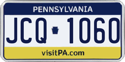 PA license plate JCQ1060