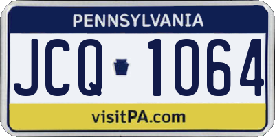 PA license plate JCQ1064