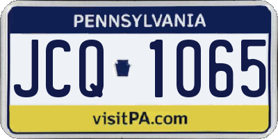 PA license plate JCQ1065