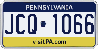 PA license plate JCQ1066