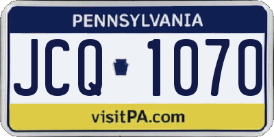PA license plate JCQ1070