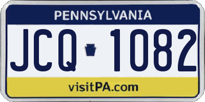 PA license plate JCQ1082