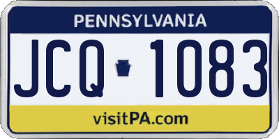 PA license plate JCQ1083