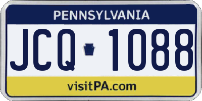 PA license plate JCQ1088