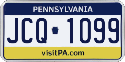 PA license plate JCQ1099