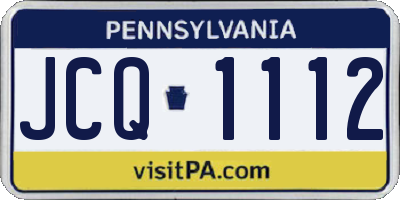 PA license plate JCQ1112