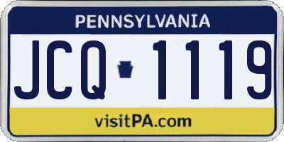 PA license plate JCQ1119