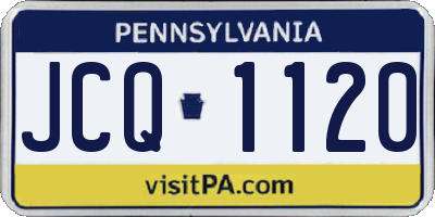 PA license plate JCQ1120