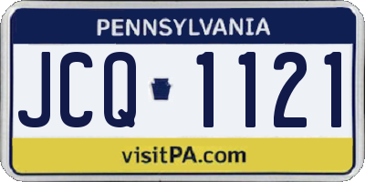 PA license plate JCQ1121