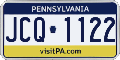 PA license plate JCQ1122