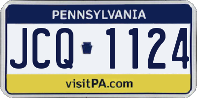 PA license plate JCQ1124