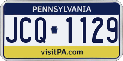PA license plate JCQ1129