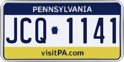 PA license plate JCQ1141