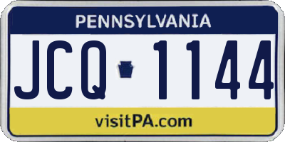 PA license plate JCQ1144