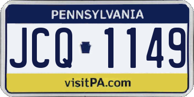 PA license plate JCQ1149