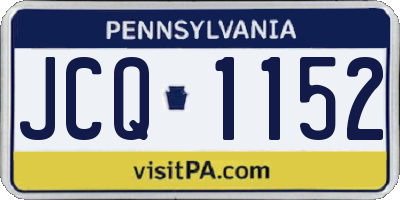 PA license plate JCQ1152