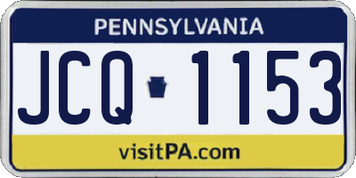 PA license plate JCQ1153