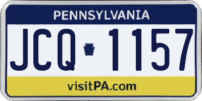 PA license plate JCQ1157